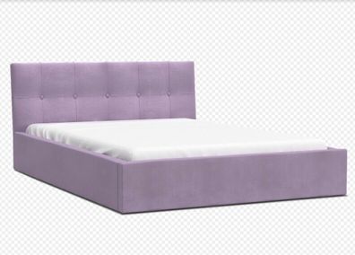 Bett mit Lattenrost Jugendbett Doppelbett gepolsterte violett 140 / 160 / 180