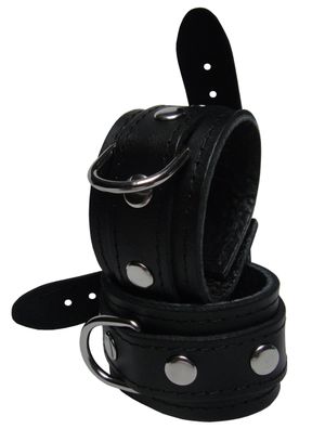 Leder Bondage Handfesseln ungepolstert schwarz