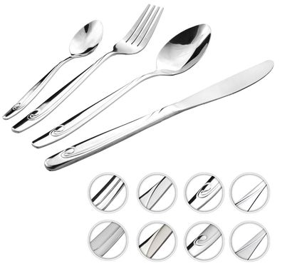 24 teilig Besteckset Essbesteck Elegant-Design langlebig Einsatz für