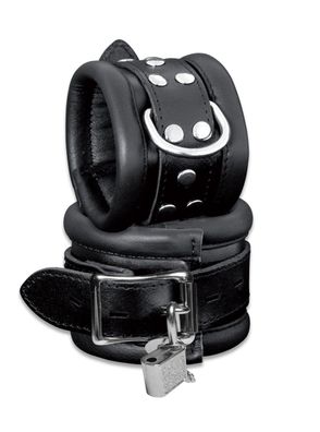 Leder HQ Bondage Handfesseln gepolstert schwarz