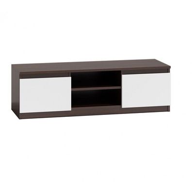 TV Schrank Lowboard Fernseher Schrank TV Möbel Fernsehtisch 120cm wenge weiß