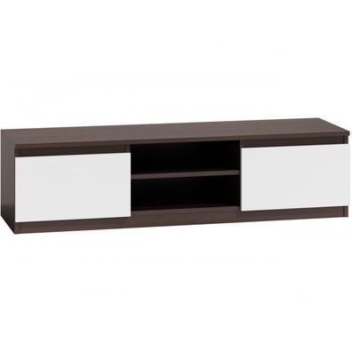 TV Schrank Lowboard Fernseher Schrank TV Möbel Fernsehtisch 140cm wenge weiß