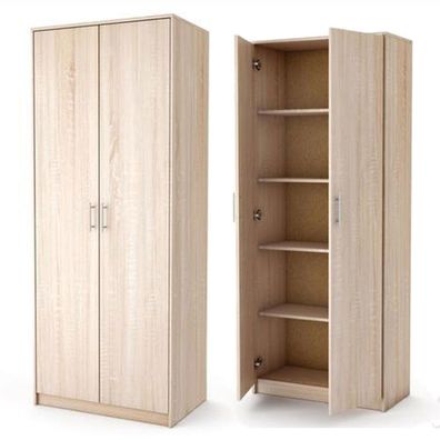 Mehrzweckschrank Kommode Kleiderschrank Stauraumkommode Sonoma hoch 180cm