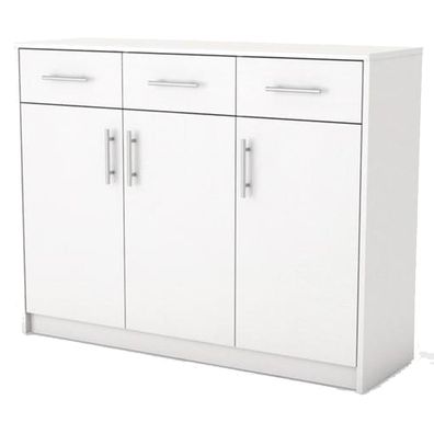 Kommode Schrank 3 Schubladen Sideboard Schlafzimmer weiss