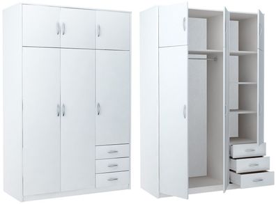 Kleiderschrank Mehrzweckschrank Kommode Stauraumkommode Hochschrank SZ03 weiss