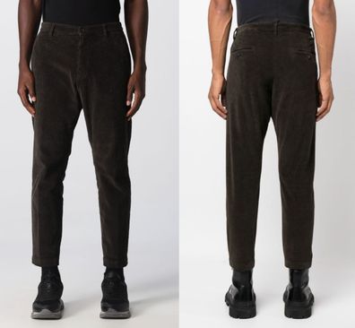 Dsquared2 Hockney Corduroy Tapered Pants Hose Chino Jeans Cropped Trousers 50