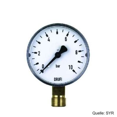 SYR Manometer für HWS-Flansch 2000 Plus G 1/4", 0-10bar, 2000.00.906