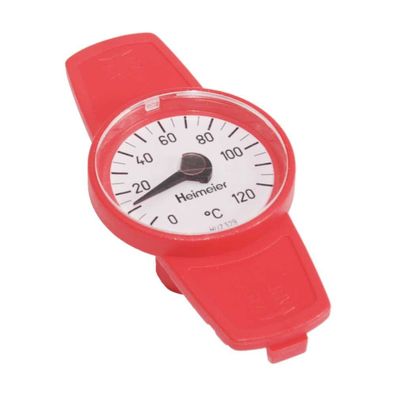 Heimeier Thermometer f?r Globo Kugelhahn DN 40 bis DN 50, Farbe "rot"