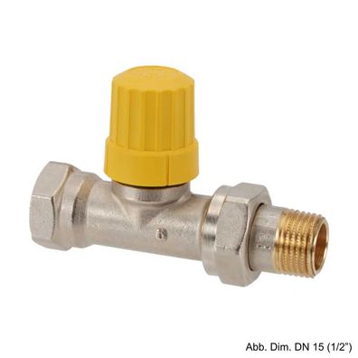 Danfoss Ventilunterteil RA-UN 15, (1/2"), Durchgang, vernickelt, 013G3004