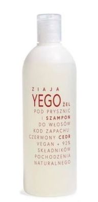 Ziaja Yego, Duschgel und Shampoo für Männer, Roter Zedernholz 400 ml