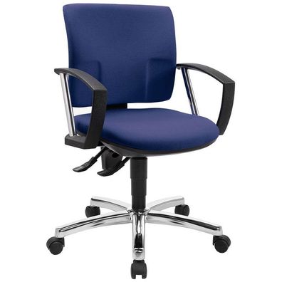 Topstar Bürostuhl Pro 30 chrom PU39AG26 - Stoff blau Gestell chrom