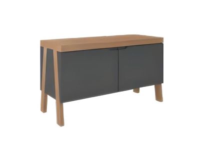 Moderne Kommode Braun Schwarz Luxus Holzmöbel Büromöbel Komfortabel