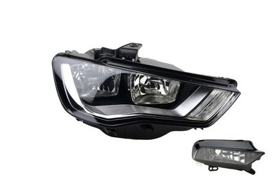 Scheinwerfer Halogen passend für Audi A3 8V 04/ 2012 - H7 H15 L e d Re. + Nebel