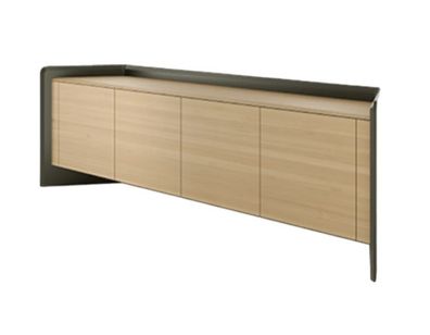 Designer Aktenschrank Grau Braun Luxuriöse Holzbüromöbel Büroschrank
