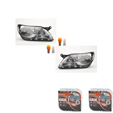 Scheinwerfer + Osram Night Breaker Laser passend für VW Tiguan 5N Set Li Re