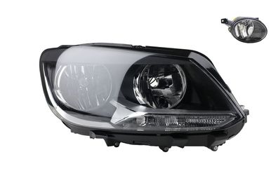 Scheinwerfer Halogen passend für VW Caddy III 2K 09/10-12/13 H7 H15 Re. + Nebel