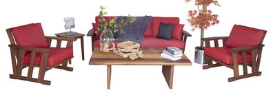 Gartenmöbel Sitzgarnitur Sofa Couch Polster 2X Sessel Couchtisch Terrasse Möbel