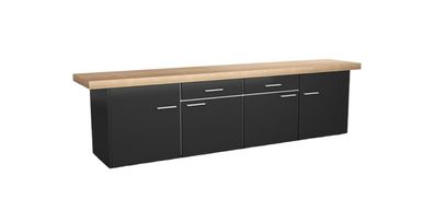 Stilvoller Büro Aktenschrank Schwarz Braun Holzmöbel Arbeitsraummöbel