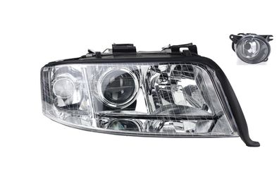 Scheinwerfer Halogen Haupt passend für Audi A6 4B 08/01-01/05 H7 H7 Re. + Nebel