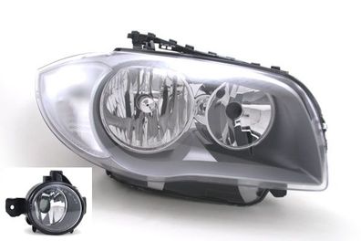 Scheinwerfer Halogen passend für BMW 1er E81 E82 E87 E88 07- 09 H7 H7 R. + Nebel