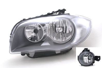 Scheinwerfer Halogen passend für BMW 1er E81 E82 E87 E88 07-09 H7 H7 Li. + Nebel