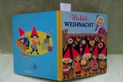 altes Pappbilderbuch Pestalozzi PV 661 Wichtel-Weihnacht C)1976 Felicitas Kuhn