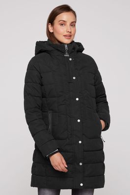 SOCCX Peached Parka mit abtrennbarer Kapuze in Black