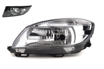 Scheinwerfer Halogen kompatibel zu Skoda Fabia 54 04/2010-12/2014 H4 Li. + Nebel