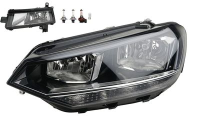 Scheinwerfer Halogen passend für VW Touran 5T 05/15- H7 H7 L + Nebel+Leuchtmittel