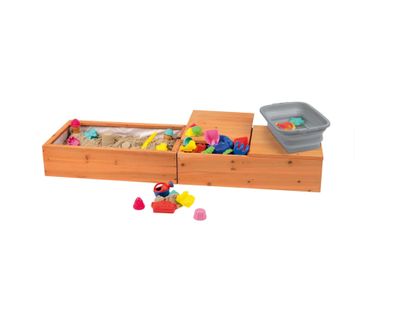 Playtive Balkonsandkasten mit Wasserbecken aus Holz B150 x H20 x T45cm * besch. VP