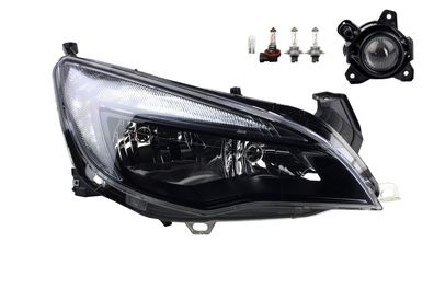 Scheinwerfer Halogen passend für Opel Astra J 09/12- H7 H7 R + Nebel+ Leuchtmit