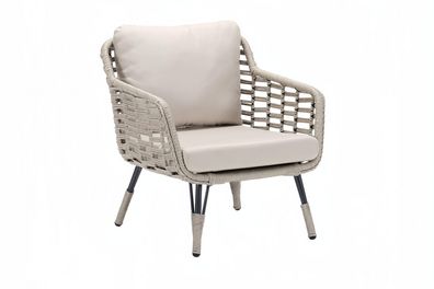 Sessel Hochwertig Beigeterrasse Design Elegantes Möbel Modern Sessel Luxuriöse