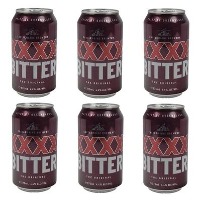 XXXX Bitter Lager Can 4.4 % vol. 6x375 ml