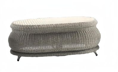 Couchtisch Hochwertig Designer Oval Grau Beistelltisch Stilvolle Terrasse