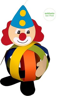 Bastelset Clown zum Hängen, 5 Stück