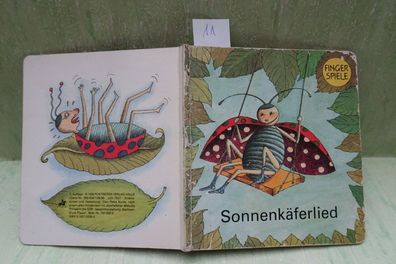 altes Pappbilderbuch VEB 1. Auflage Cleo Petra Kurze GDR Sonnenkäferlied Fingerspiele