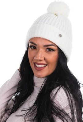 Damen Wintermütze Bommelmütze Strickmütze Beanie Warme Mütze für Winter