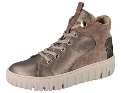 Waldläufer H Livia Damen Stiefelette beige bronze Chicago Leder