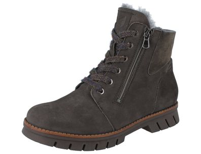 Waldläufer H Xara Damen Stiefelette braun carbon Denver Doubleface Nubukleder