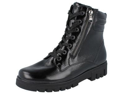 Waldläufer H Serena Damen Stiefelette schwarz Taipei Lackleder