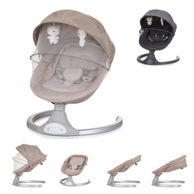 Chipolino Babywippe Nest Musik, Fernbedienung, Kissen, Gurt, Timer, Plüschtiere