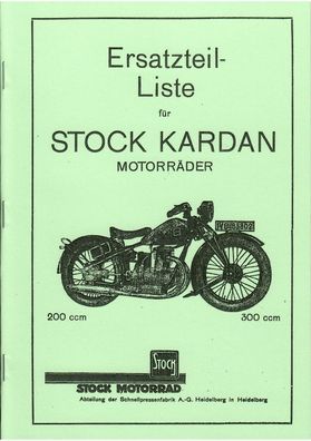 Ersatzteilliste für Stock Kardan Motorräder, Oldtimer