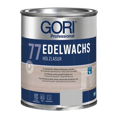 GORI 77 Edelwachs 2.5 LTR Edelwachslasur Holzlasur Holzwachs Holzschutz Farblos