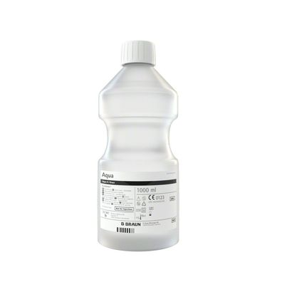 1 Stück Sterilwasser 1 Liter CPAP steriles Wasser 0082479E mit Schraubkappe