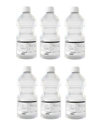 6 Stück Sterilwasser 1 Liter B. Braun 0082479E Pyrogenfrei Schraubkappe 6 X CPAP