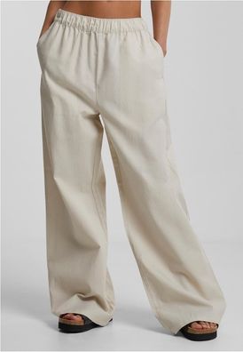 Urban Classics Damen Stoffhose Ladies Linen Mixed Wide Pants TB6850