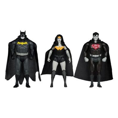 DC Direct Super Powers Actionfiguren Batman, Superman & Wonder Woman Black & White Ac