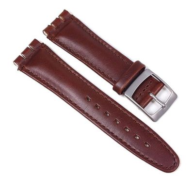 Minott Uhrenarmband Leder braun passend zu Swatch 19mm 23293S