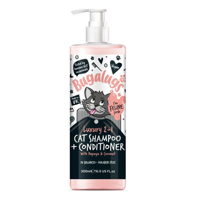 Bugalugs 2in1 Katzenshampoo + Conditioner 500 ml Pumpdosierer