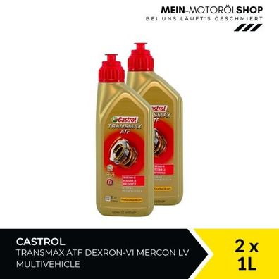 Castrol Transmax ATF Dexron-VI Mercon LV Multivehicle 2x1 Liter